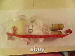 Vintage 1950's Harold Gale Christmas Santa Claus 16 Doll In White Velvet Suit