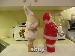 Vintage 1950's Harold Gale Christmas Santa Claus 16 Doll In White Velvet Suit