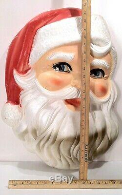 Vintage 1950s 60s Santa Claus 24x14 Christmas Decoration NICE