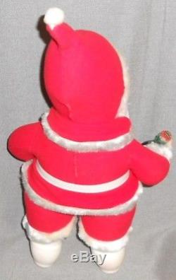 Vintage 1950s-60s THE RUSHTON CO Plush Santa Claus withRubber Face COKE BOTTLE