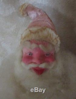 Vintage 1960's 15 Harold Gale Pink Velvet Santa Claus Mary Kay