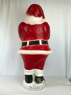 Vintage 1960's Christmas SANTA CLAUS Blow Mold # 975 BY Beco Products FREE SHIP