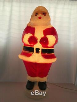 Vintage 1960's Christmas SANTA CLAUS Blow Mold # 975 BY Beco Products FREE SHIP