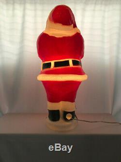 Vintage 1960's Christmas SANTA CLAUS Blow Mold # 975 BY Beco Products FREE SHIP