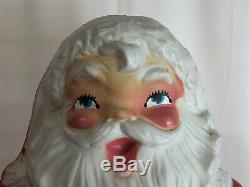 Vintage 1960's Christmas SANTA CLAUS Blow Mold # 975 BY Beco Products FREE SHIP