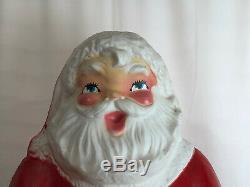 Vintage 1960's Christmas SANTA CLAUS Blow Mold # 975 BY Beco Products FREE SHIP