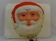 Vintage 1960's Pole Light Santa Claus Covers Mounted On Board For Indoor Use. (3)