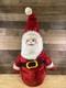Vintage 1960's Roly Poly Santa Claus Plush Stuffed Doll Figure 3ft