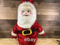 Vintage 1960's Roly Poly Santa Claus Plush Stuffed Doll Figure 3ft