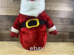 Vintage 1960's Roly Poly Santa Claus Plush Stuffed Doll Figure 3ft