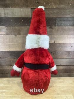 Vintage 1960's Roly Poly Santa Claus Plush Stuffed Doll Figure 3ft