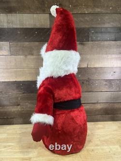 Vintage 1960's Roly Poly Santa Claus Plush Stuffed Doll Figure 3ft