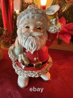 Vintage 1961 Inarco Napco Santa Claus withSack & Bell Ceramic Spaghetti Trim MCM Vintage 1961 Inarco Napco Santa Claus withSack & Bell Ceramic Spaghetti Trim MCM