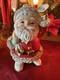 Vintage 1961 Inarco Napco Santa Claus Withsack & Bell Ceramic Spaghetti Trim Mcm