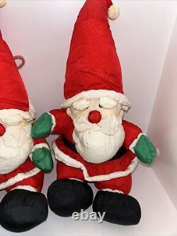 Vintage 1978 First Dayton Hudson Plush Red Hat Holiday Collection Santa Set Of 2