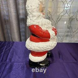 Vintage 1980's Christmas Mr. & Mrs. Santa Claus Ceramic Figurines Atlantic Mold