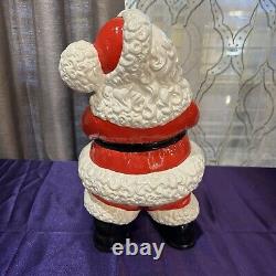 Vintage 1980's Christmas Mr. & Mrs. Santa Claus Ceramic Figurines Atlantic Mold