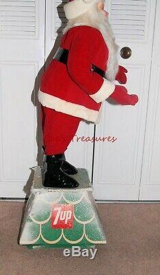Vintage 1980's Santa Claus 7-UP Advertising Figure For Indoor Use