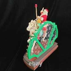 Vintage 1988 ENESCO Musical Animated Lighted Display JOLLY OLD ST NICHOLAS & Box