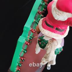 Vintage 1988 ENESCO Musical Animated Lighted Display JOLLY OLD ST NICHOLAS & Box