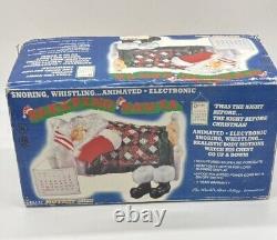 Vintage 1992 Telco Motionette Animated Christmas Sleeping Snoring Santa Claus