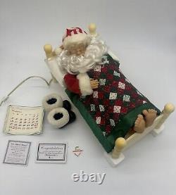 Vintage 1992 Telco Motionette Animated Christmas Sleeping Snoring Santa Claus