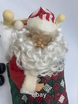 Vintage 1992 Telco Motionette Animated Christmas Sleeping Snoring Santa Claus