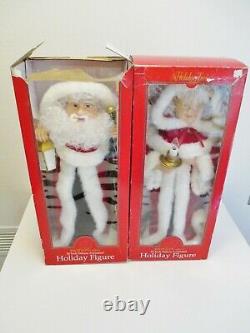 Vintage 1997 TELCO MOTIONETTES 24 Animated Christmas Figures Santa & Mrs Claus