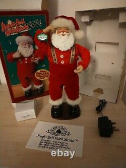 Vintage 1998 Boxed Jingle Bell Rock Santa Claus Musical Dancing collectibles