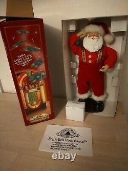 Vintage 1998 Boxed Jingle Bell Rock Santa Claus Musical Dancing collectibles