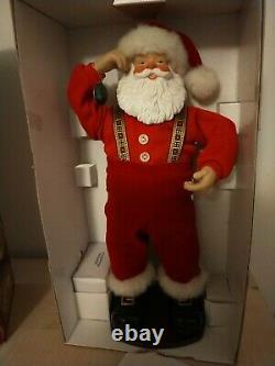 Vintage 1998 Boxed Jingle Bell Rock Santa Claus Musical Dancing collectibles