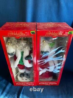 Vintage 1998 Telco Motionettes 18 Black AFRICAN American Mr & Mrs Santa Claus