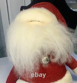 Vintage 2006 Woof & Poof Santa Claus Christmas Decor Musical Figure 20 USA