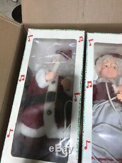 Vintage 24 Animated Musical Mr. And Mrs. Santa Claus