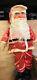 Vintage 25 Cloth Face Santa Claus Old 1940s Store Display Wood Feet Awesome