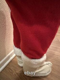 Vintage 3 ft Santa Claus With Presents and Three Stuffed Bears Figure