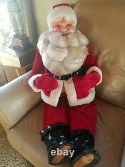 Vintage 38 Harold Gale Red Velvet Santa Claus Christmas Store Display