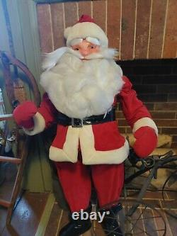 Vintage 38 Harold Gale Red Velvet Santa Claus Christmas Store Display