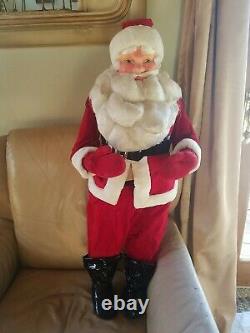 Vintage 38 Harold Gale Red Velvet Santa Claus Christmas Store Display