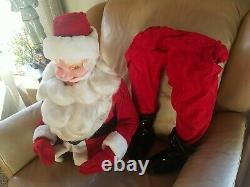 Vintage 38 Harold Gale Red Velvet Santa Claus Christmas Store Display