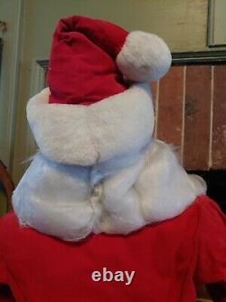 Vintage 38 Harold Gale Red Velvet Santa Claus Christmas Store Display