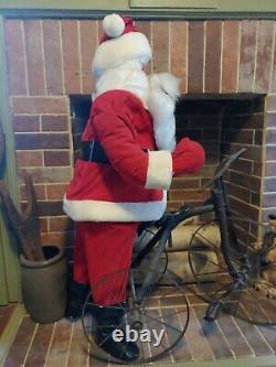 Vintage 38 Harold Gale Red Velvet Santa Claus Christmas Store Display