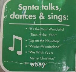 Vintage 4' Gemmy Animated Sings Santa Clause Christmas Holiday Sings Dancing