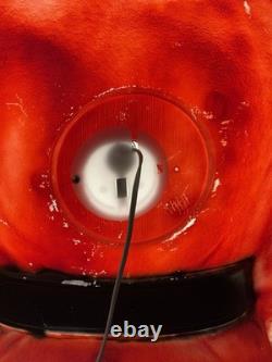 Vintage 46 Empire Santa Claus Blow Mold Light Plastic Yard Decororation Works