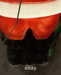 Vintage 46 Empire Santa Claus Blow Mold Light Plastic Yard Decororation Works