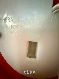 Vintage 46 Empire Santa Claus Blow Mold Light Plastic Yard Decororation Works