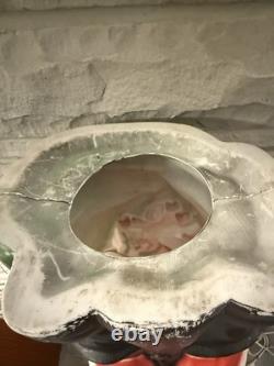 Vintage 46 Empire Santa Claus Blow Mold Light Plastic Yard Decororation Works
