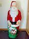 Vintage 46 Tall Empire Blow Mold Santa With Bag Of Toys 1968 1960's Light Works