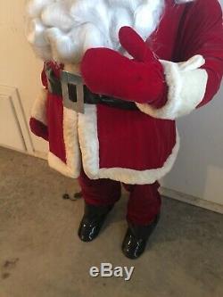 Vintage 5 Foot Tall Animated Mechanical Store Display Santa Claus By Harold Gale