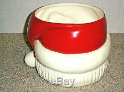 Vintage 50's Santa Claus Punch Bowl Ladle and 7 Cups Handpainted